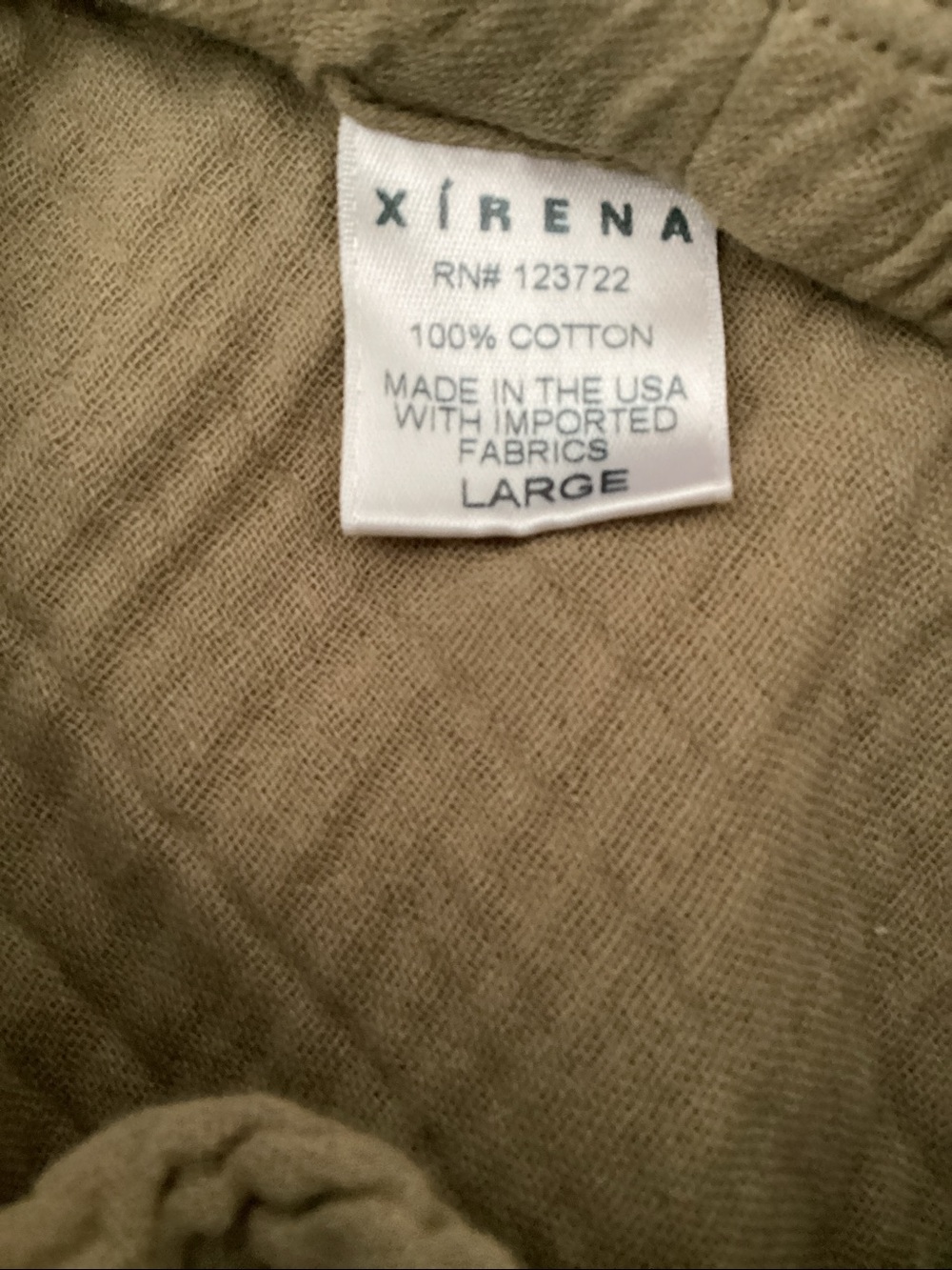 Xirena Cotton Midi Skirt Light Olive Green Large - Picture 5 of 6